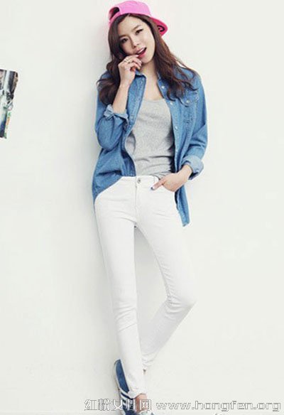 早春必备牛仔衬衫 配裙or裤都帅气