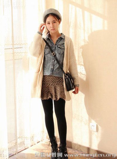 早春必备牛仔衬衫 配裙or裤都帅气