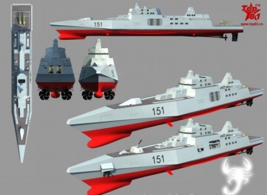 组图055下一代驱逐舰大胆推测要造中国版ddg10009