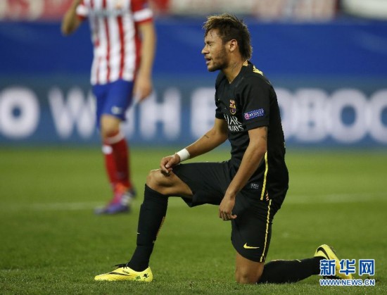 欧冠:巴萨0-1马竞 无缘半决赛(组图)