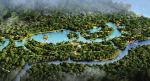 三江红树林湿地公园规划效果图。