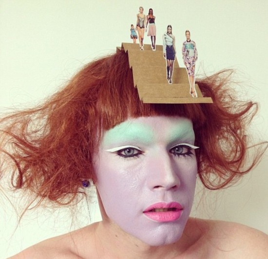 加化妆师男扮女装自拍惊艳怪诞照--陕西频道--