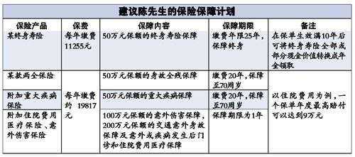 保险保障计划建议