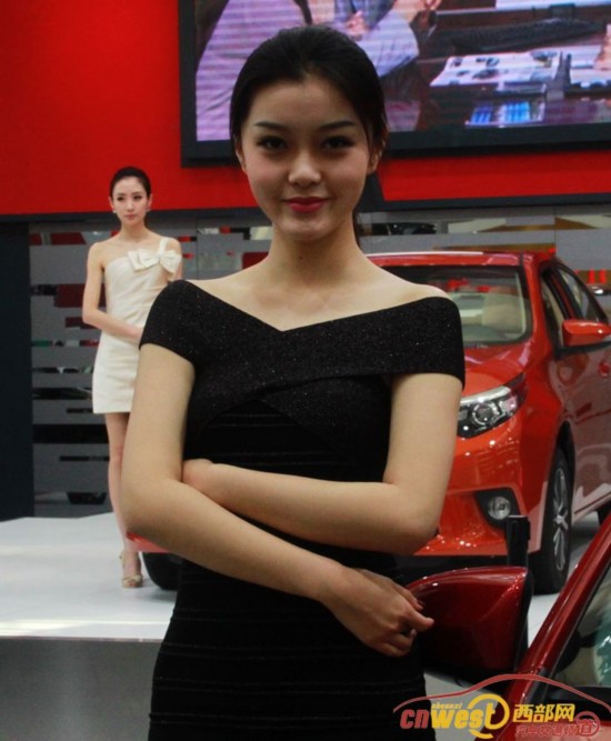 2014西安车展开幕 美女车模云集