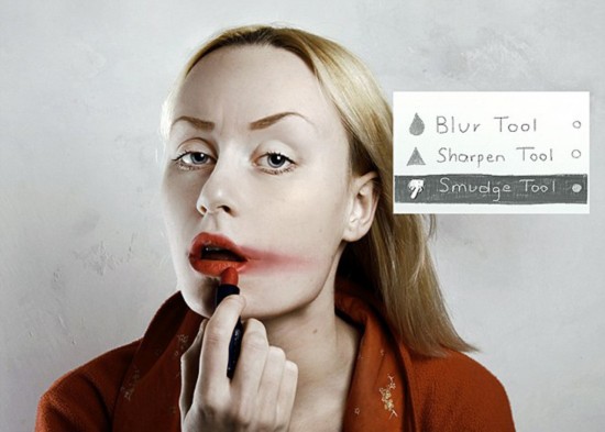 匈牙利女子借助化妆模拟美颜软件