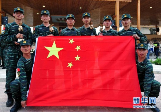 中国武警雪豹突击队在勇士竞赛国际特种兵