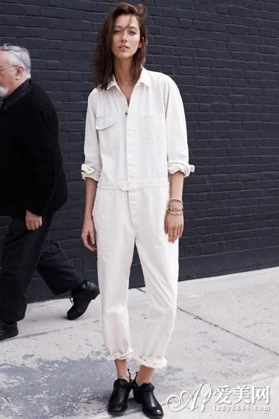 欧美街拍时尚连身裤 简易一件好穿搭