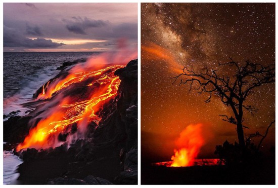 美摄影师涉险拍夏威夷火山喷发近景(组图)