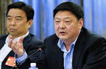 全国人大代表,日照港集团董事长,党委书记杜传志.摄影/ 於浩