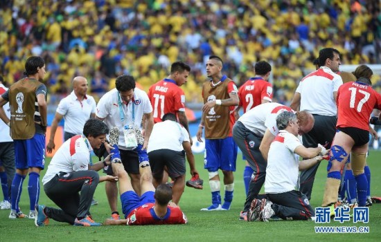 八分之一决赛:点球大战!巴西队4:3智利队