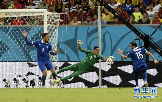 1\/8决赛:10人哥斯达黎加点球大战6:4淘汰希腊