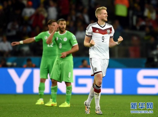 八分之一决赛:德国队加时2:1击败阿尔及利亚队