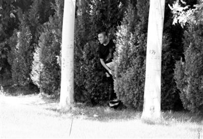 男子藏树林猥亵过往女性