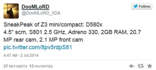 ����Z3 Compact�����ع� 