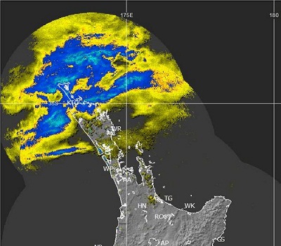 新西兰北岛多地遭遇狂风暴雨袭击 气象部门发