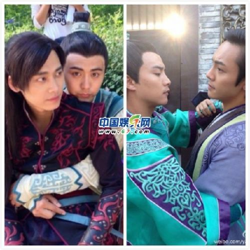 《古剑奇谭》幕后<em>花絮</em>照:马天宇四处惹桃花和