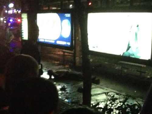 广州公交车爆炸现场:一名准妈妈受伤
