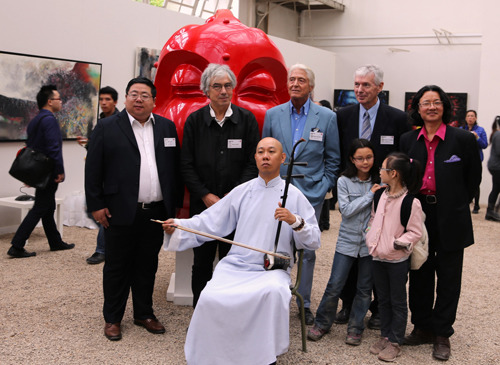 旅法华人艺术家马泽霖画展亮相法国参议院(组图)