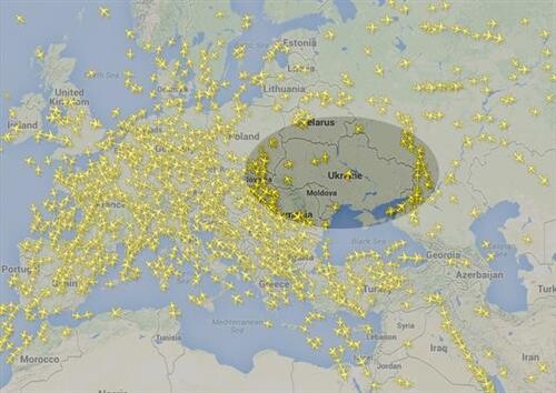 马航MH17航班在乌边境坠毁多国航班避开乌空域/图