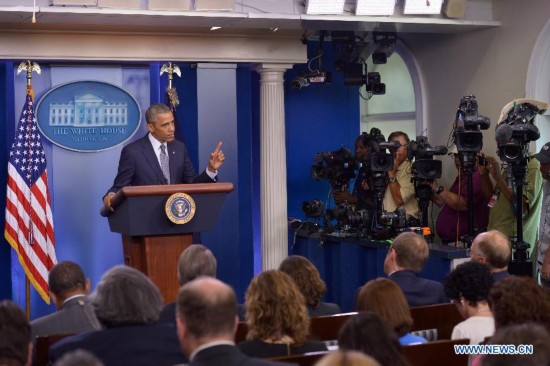 US-WASHINGTON-BARACK OBAMA-UKRAINE-MALAYSIA AIRLINES-MH17-PRESS