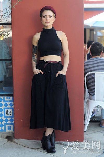  Crop top+����ȹ���ݴ� û������������¶ 