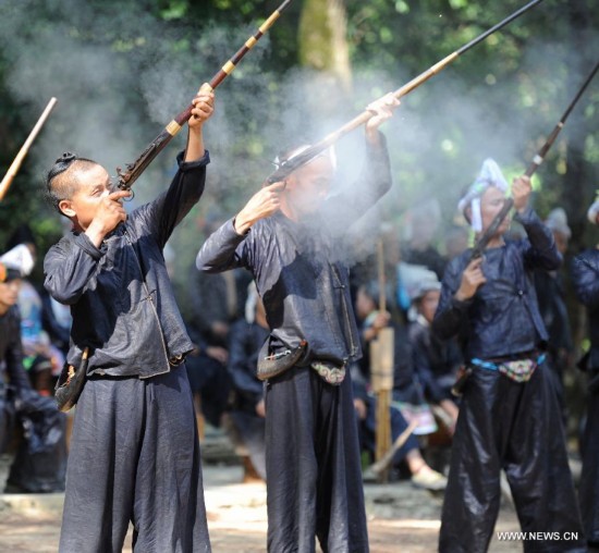 CHINA-GUIZHOU-MIAO ETHNIC GROUP-GUNSLINGER (CN)