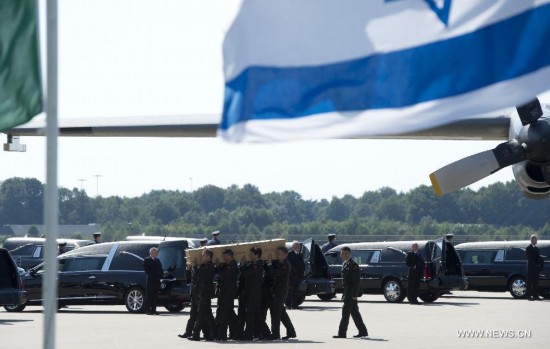 Two airplanes carrying around 40 bodies landed at Eindhoven airport on Wednesday.