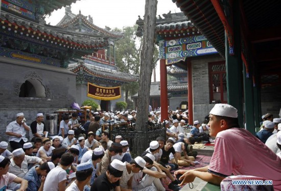 Muslims in Beijing celebrated Eid al-Fitr on Tuesday, marking the end of the fasting month of Ramadan.