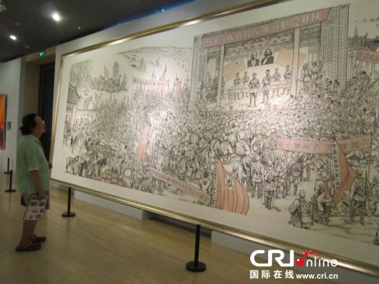 中国梦强军梦军事题材美术作品展览开展8