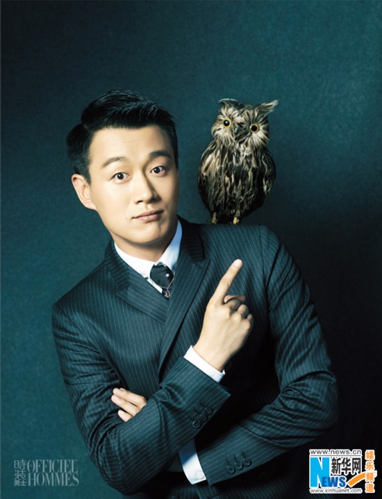 Tong Dawei covers Office Hommes magazine.