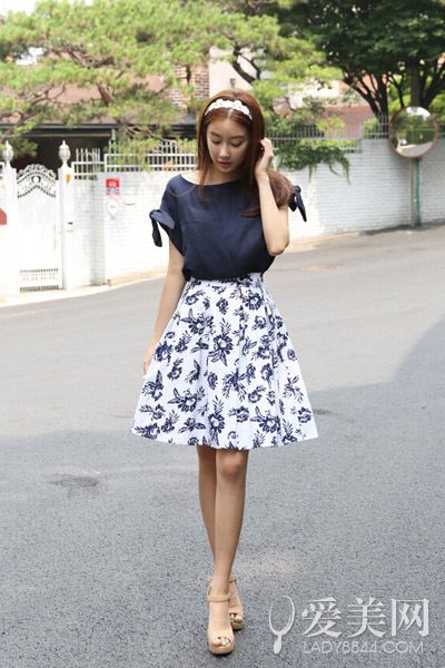 韩流来袭!清新短裙搭短袖 显瘦又显高【10】--