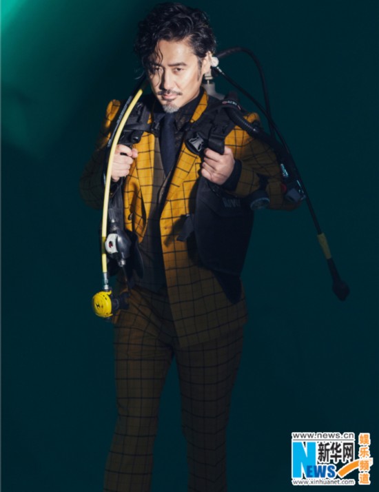 Actor Wu Xiubo poses for fashion magazine.