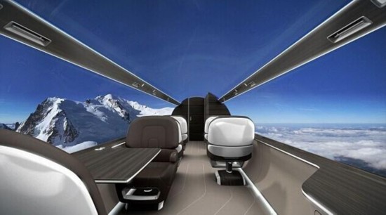 法国设计无窗透明私人飞机 可全方位看外景(