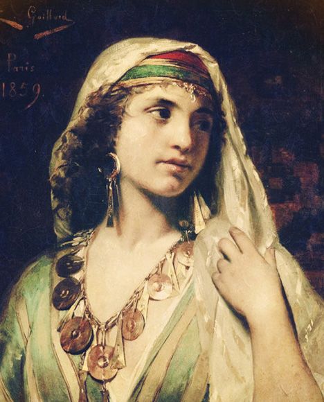 隽永而别致的风景:阿拉伯女人油画欣赏