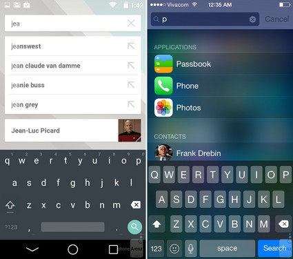 Android LԱiOS 8 