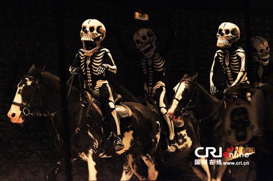 盛夏复古哥特风炫酷骷髅马术表演