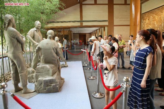 Tourists visit Deng Xiaoping Memorial Hall in SW China