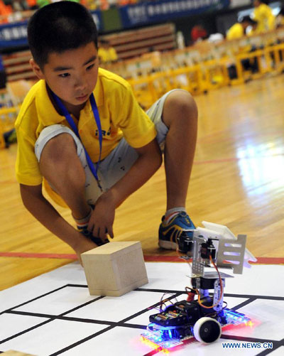 Regional qualification match for World Robot Olympiad held in Beijing