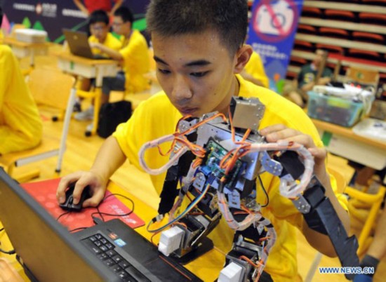 Regional qualification match for World Robot Olympiad held in Beijing