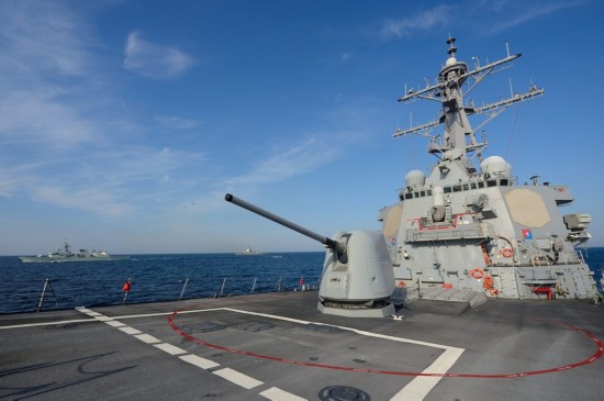 美派宙斯盾舰与乌克兰联合军演