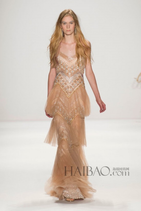2015春夏紐約時裝周巴吉利·米詩卡(Badgley Mischka) 秀場