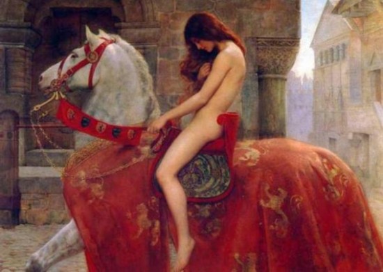 莫斯科市区现白马<em>裸女</em> 画面唯美酷似<em>世界名画</em>