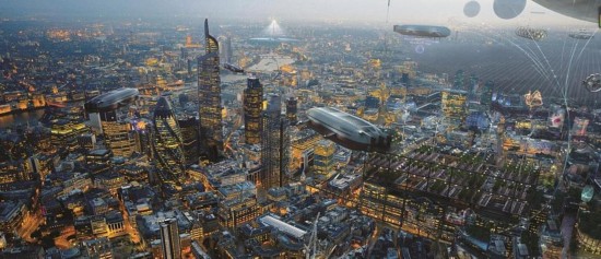 艺术家设计超现实图像模拟2100年的伦敦(组图)【4】