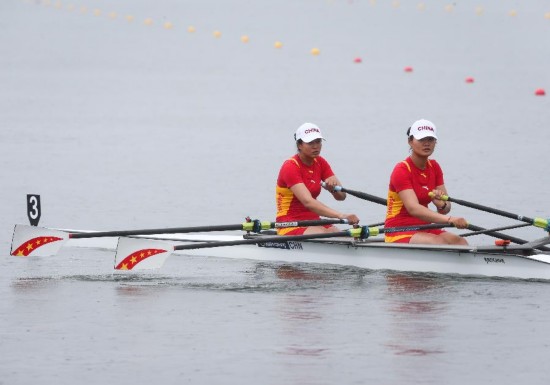 Lv Yang and Duan Jingli won the gold medal with 7 minutes and 33.23 seconds.