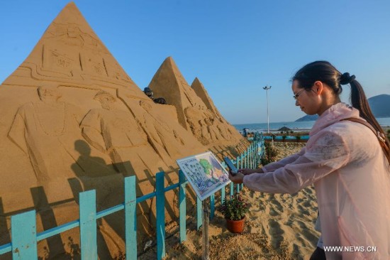 CHINA-ZHEJIANG-ZHOUSHAN-SAND SCULPTURES (CN)