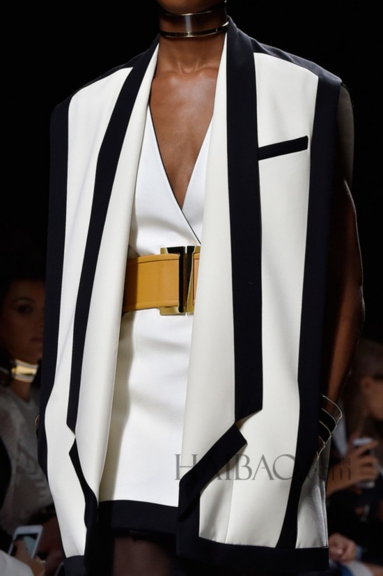 2015春夏巴黎时装周:巴尔曼 (Balmain) 2015春夏女装秀场细节