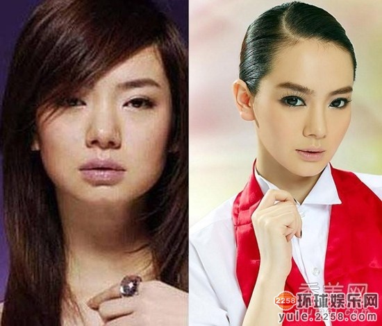 戚薇"变脸"前后对比照