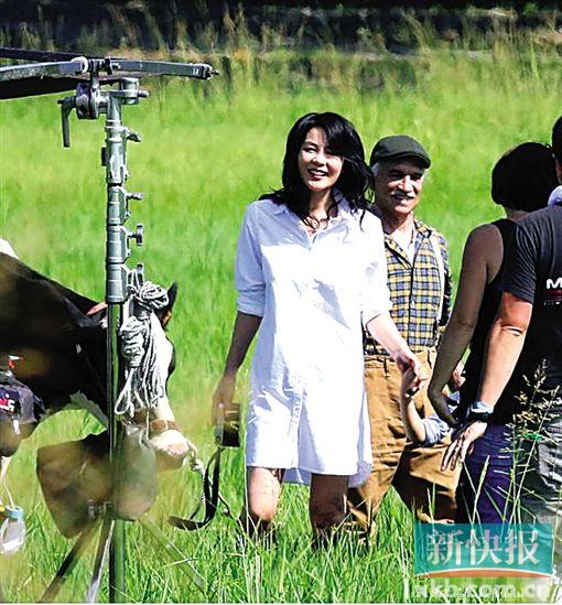 王菲穿宽松上衣拍广告常摸肚 被疑怀孕(图)