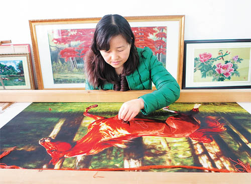 陕西千阳县累计培养刺绣人才3000余人