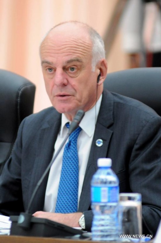 David Nabarro, representative of the United Nations (UN), takes part in the extraordinary Summit of the Bolivarian Alliance for the Peoples of Our America (ALBA) in Havana, Cuba, on Oct. 20, 2014. 